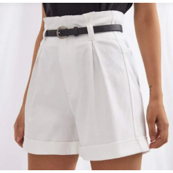 Short en jean ceinturé