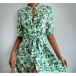 Robe chemise à imprimé fleuri