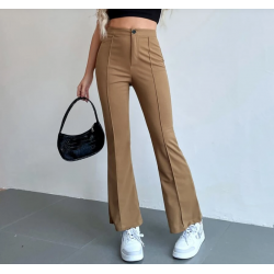 Pantalon évasé taille haute