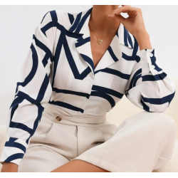 Blouse à imprimé géométrique